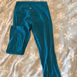 teal lulu lemon capris